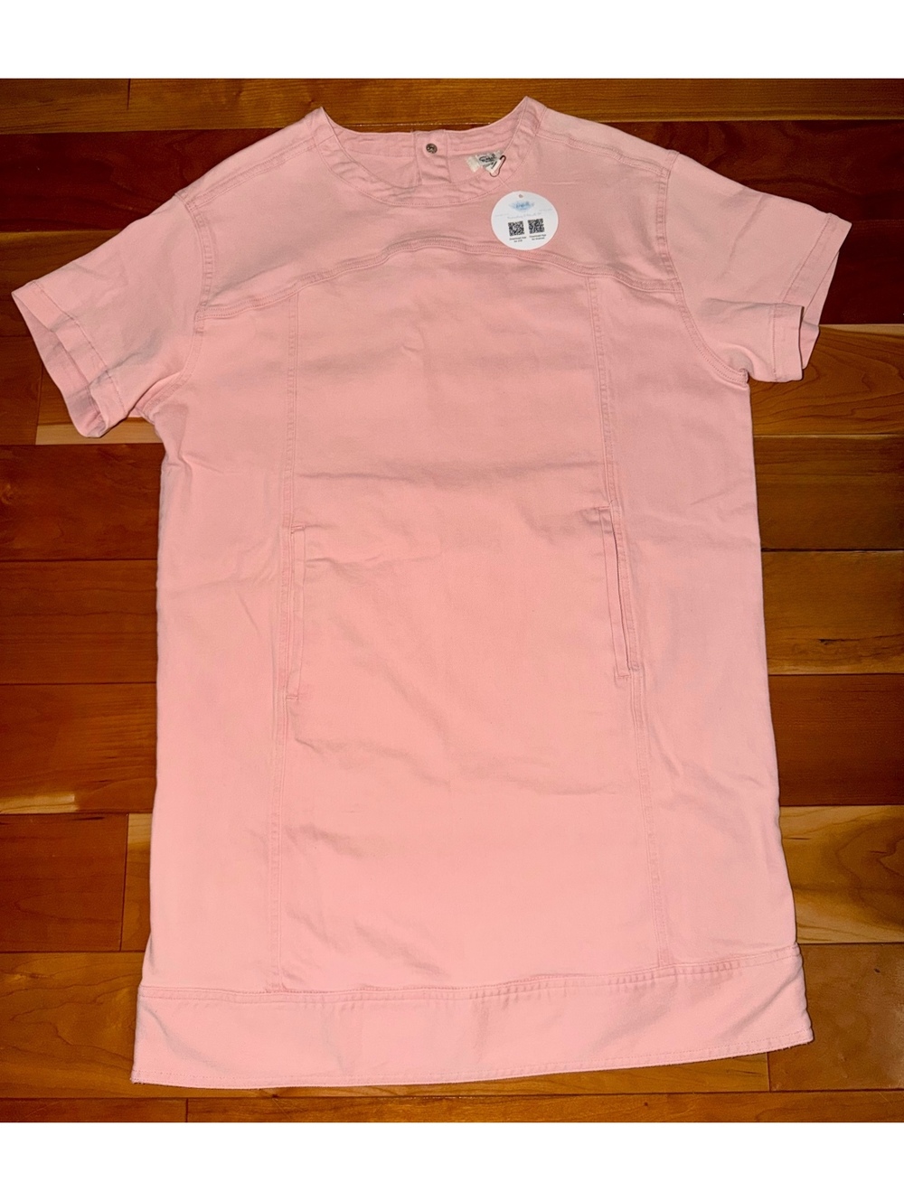 Easel Women's Pink Cotton Short Sleeve Dress Size Small